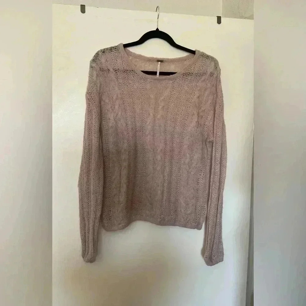 Free People Light Pink Angel Soft Pullover Sweater